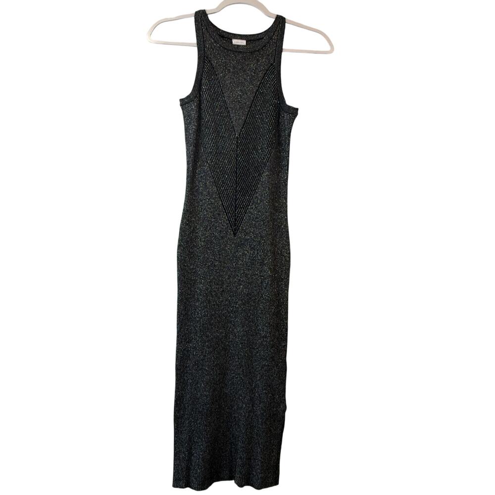 Lascana for Venus Women's Long Sleeveless Dress Grey Black Size 2 Bodycon
